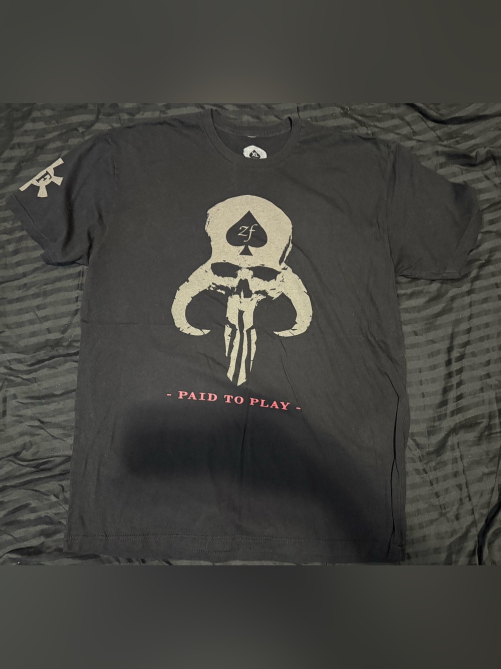 Wash With Souls XL Black Skull Graphic T-Shirt